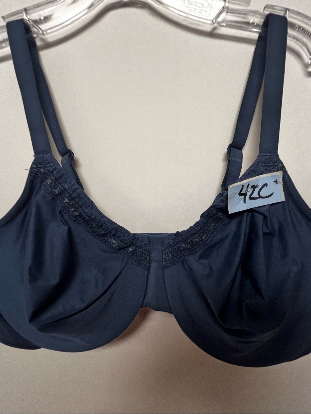 WACOAL #855213 SIZE 42C DARK BLUE PERFECT PRIMER FULL FIGURE SEAMLESS UNDERWIRE